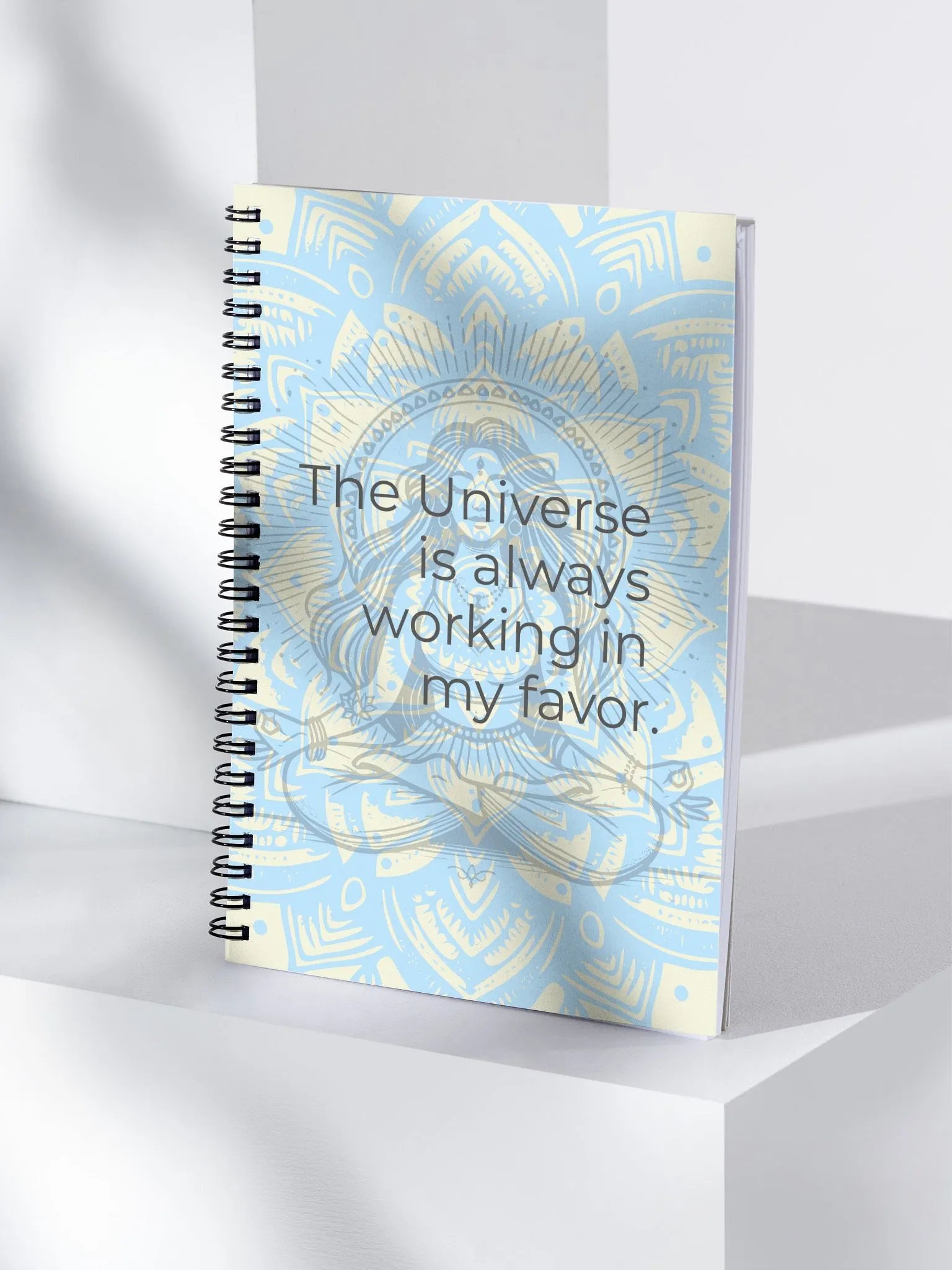 Manifestation Spiral Notebook - Yoga Meditation Design with Empowering Quote product image (4)
