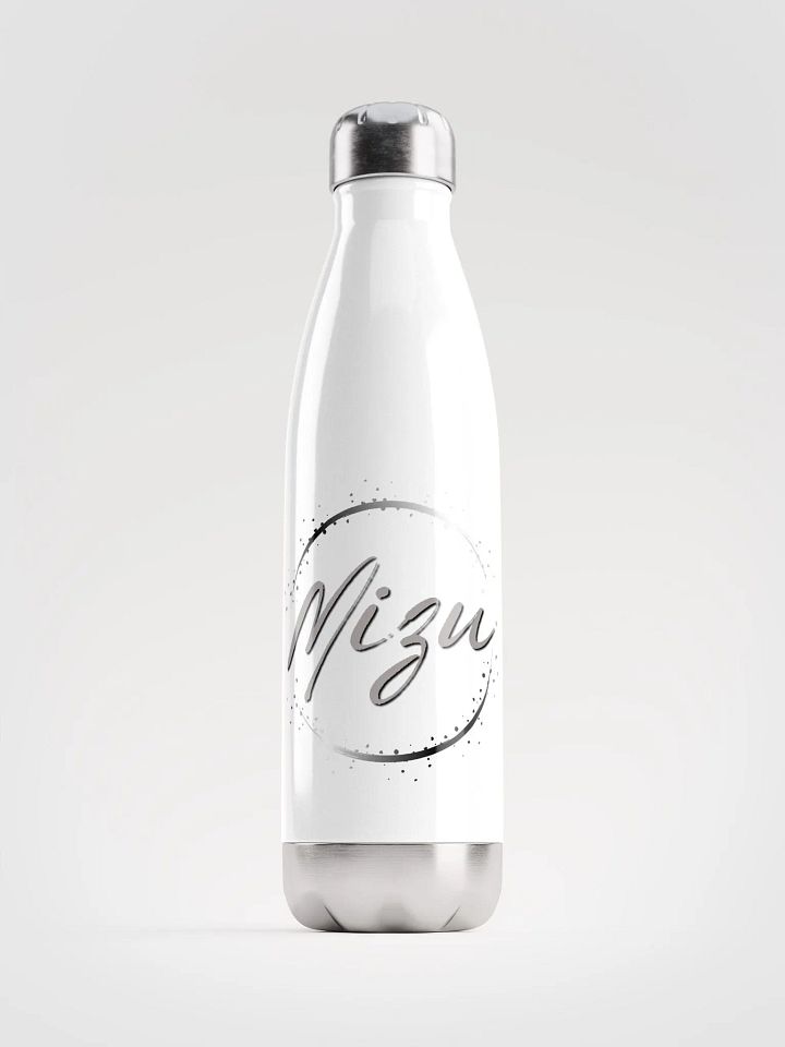 Stainless Steel Water Bottle, White w/ B&W Logo product image (1)