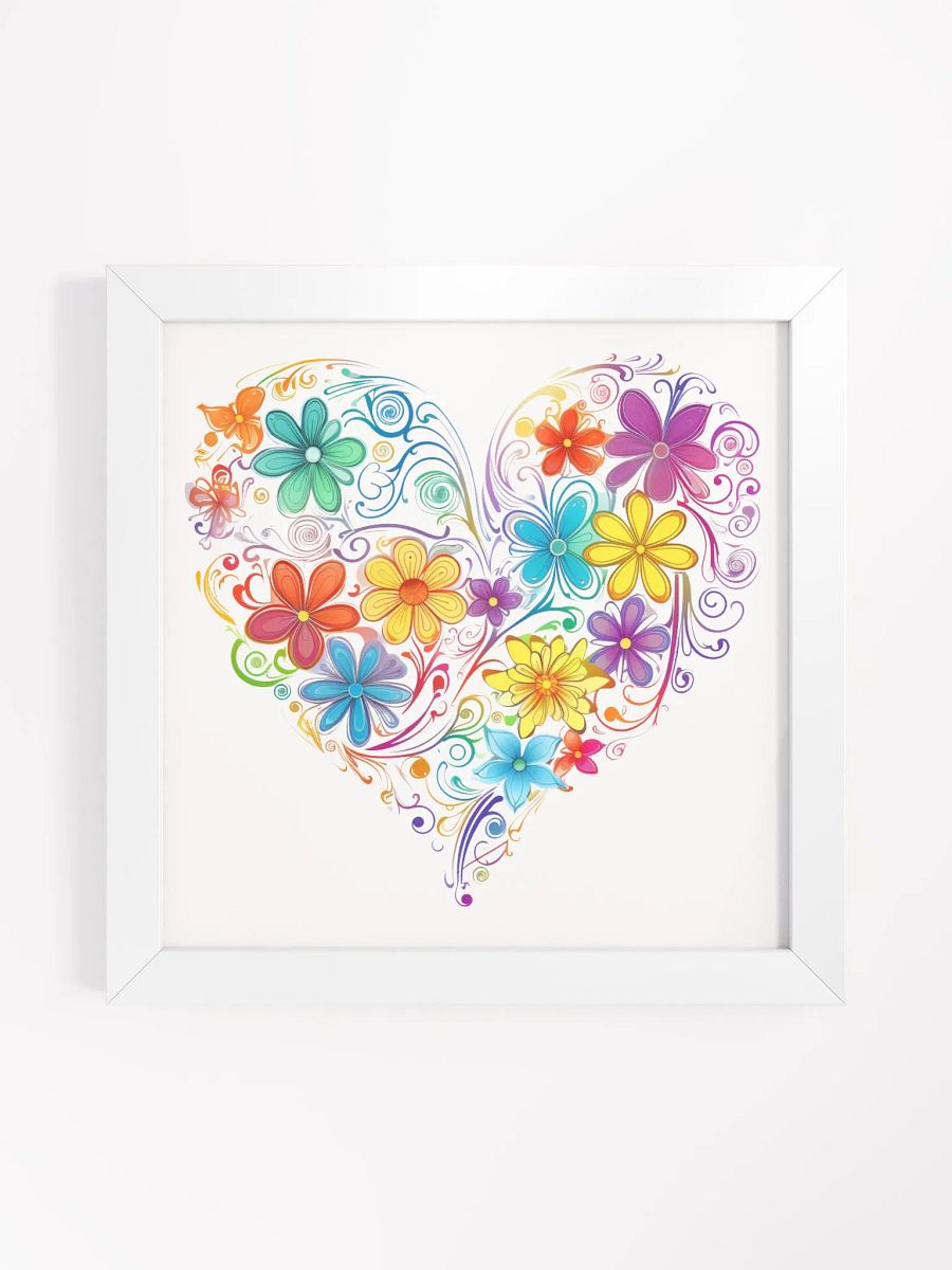 Floral Heart Rainbow Wall Art product image (1)