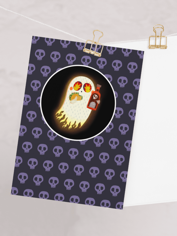 Little Ghost Hot Sauce Taco - Greeting Card product image (6)