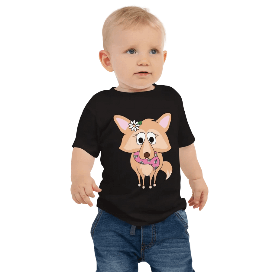 Floral Pup Baby Tee product image (1)