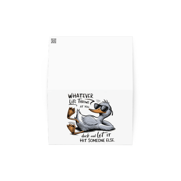 Funny Duck Quote - Duck & Let It Hit Others Greeting Card product image (4)