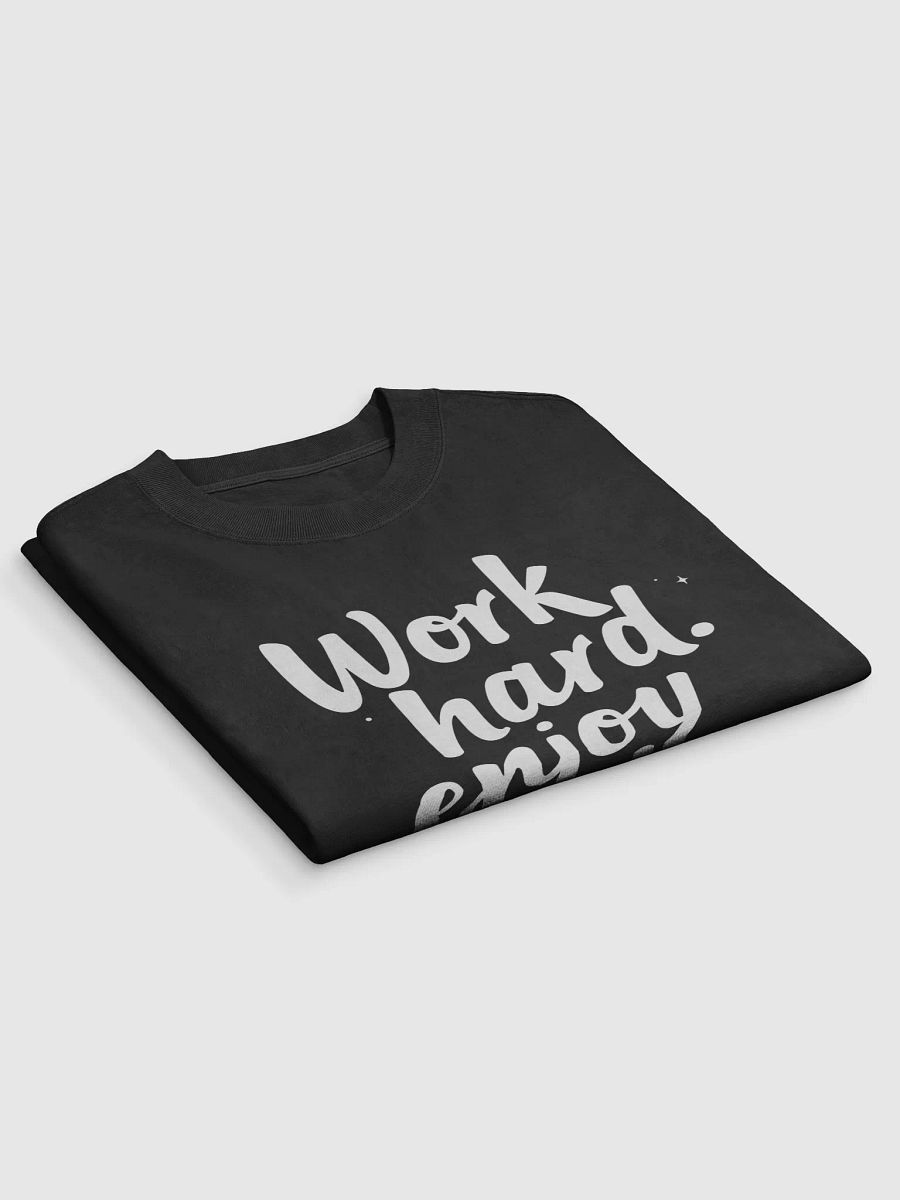 Unlock Your Inner Power with Kim Kardashian’s Mantra: Work Hard, Enjoy More – The Ultimate T-Shirt to Inspire Your Journey! product image (3)