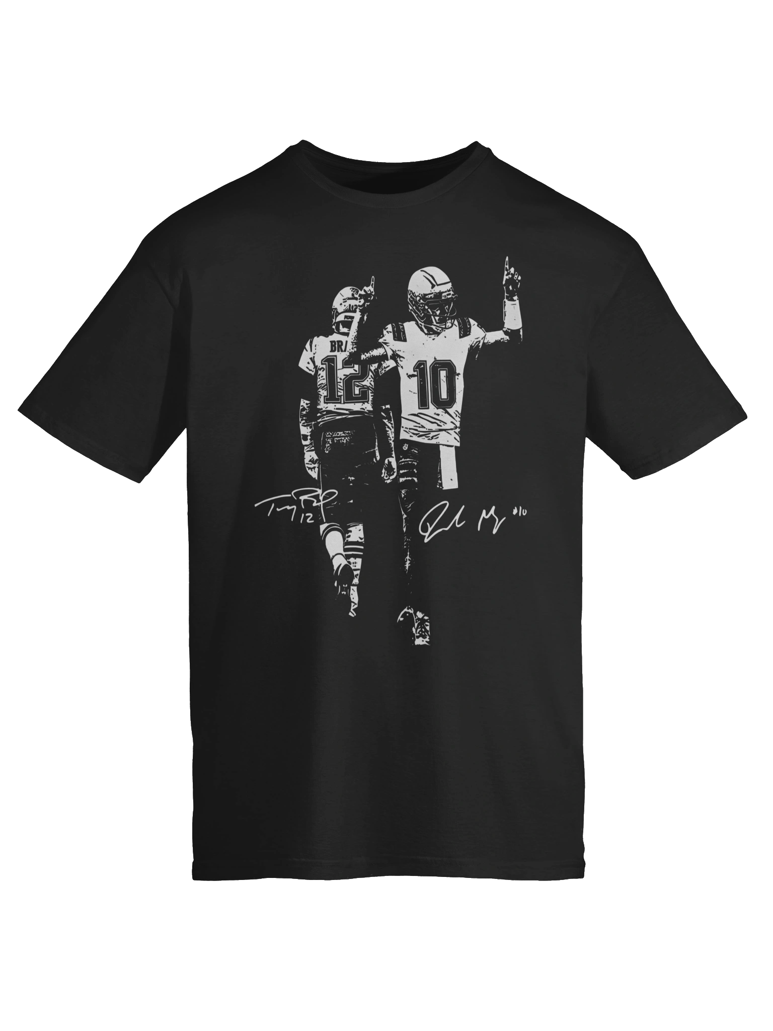 Drake Maye And Tom Signature NFL Quarterback Shirt product image (6)