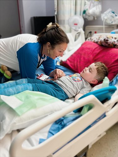 Someone had an extra special visitor AND busted outta the hospital early! Mom & Dad have loved having an extra set of hands t...