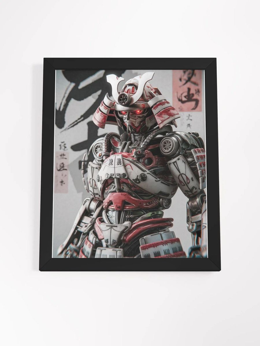 Cyber Samurai: Red Oni Warrior Framed High-Quality Matte Poster product image (4)