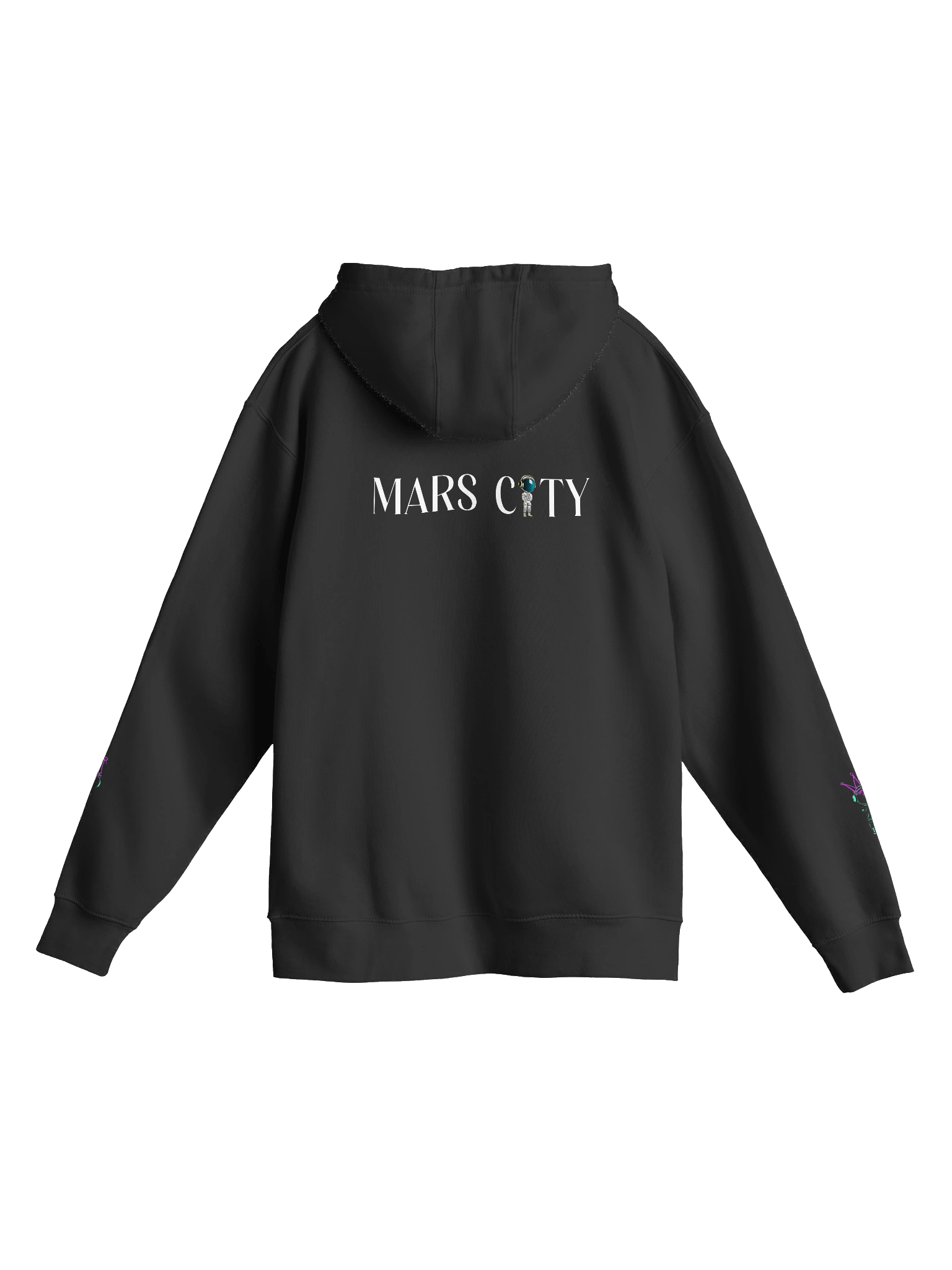 Mars City Neon Graffiti Circle Logo Front Hoodie product image (4)