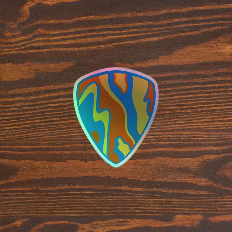 Marble Guitar Pick Holo Sticker product image (3)