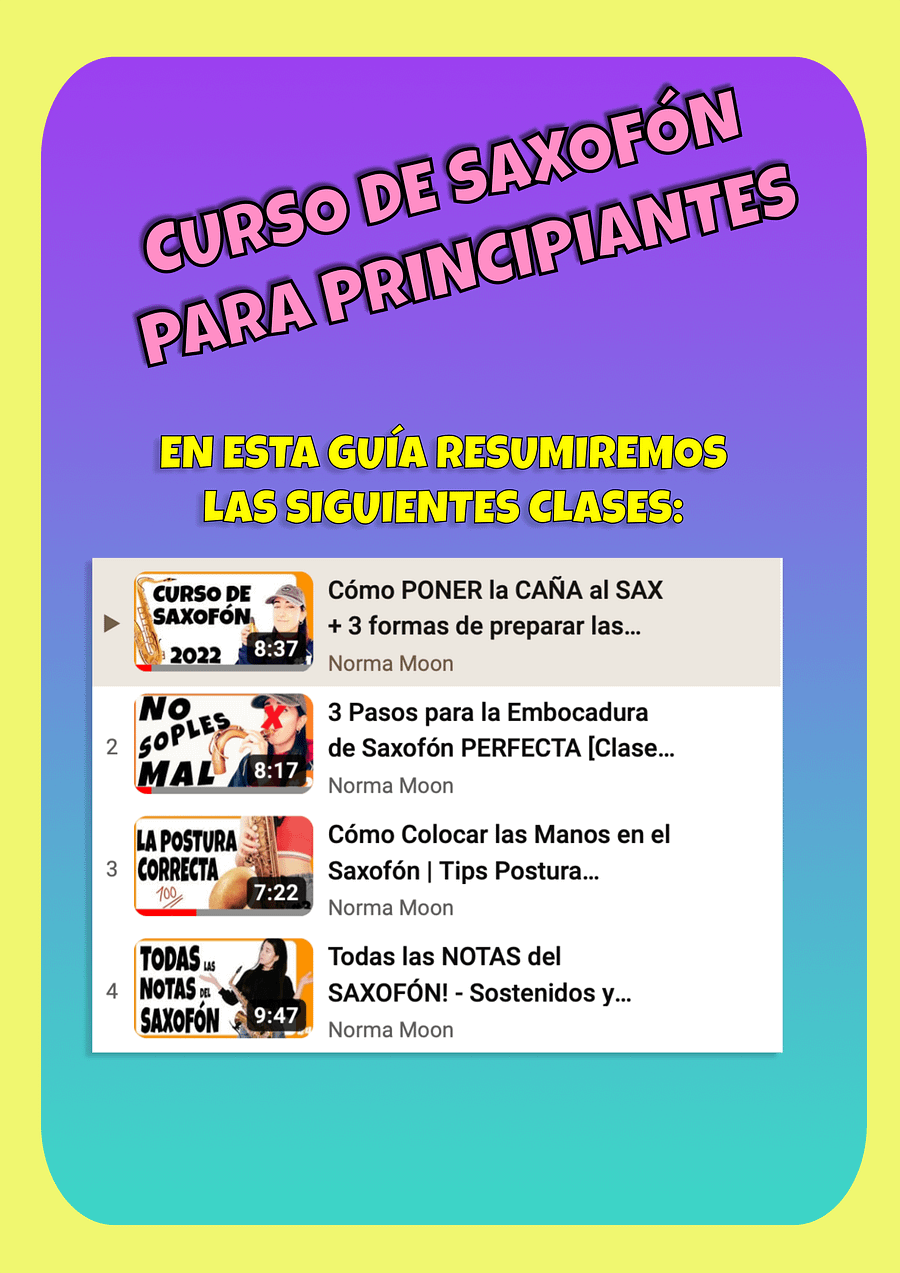 1ª Guía Gratis - Curso Sax Principiantes product image (1)