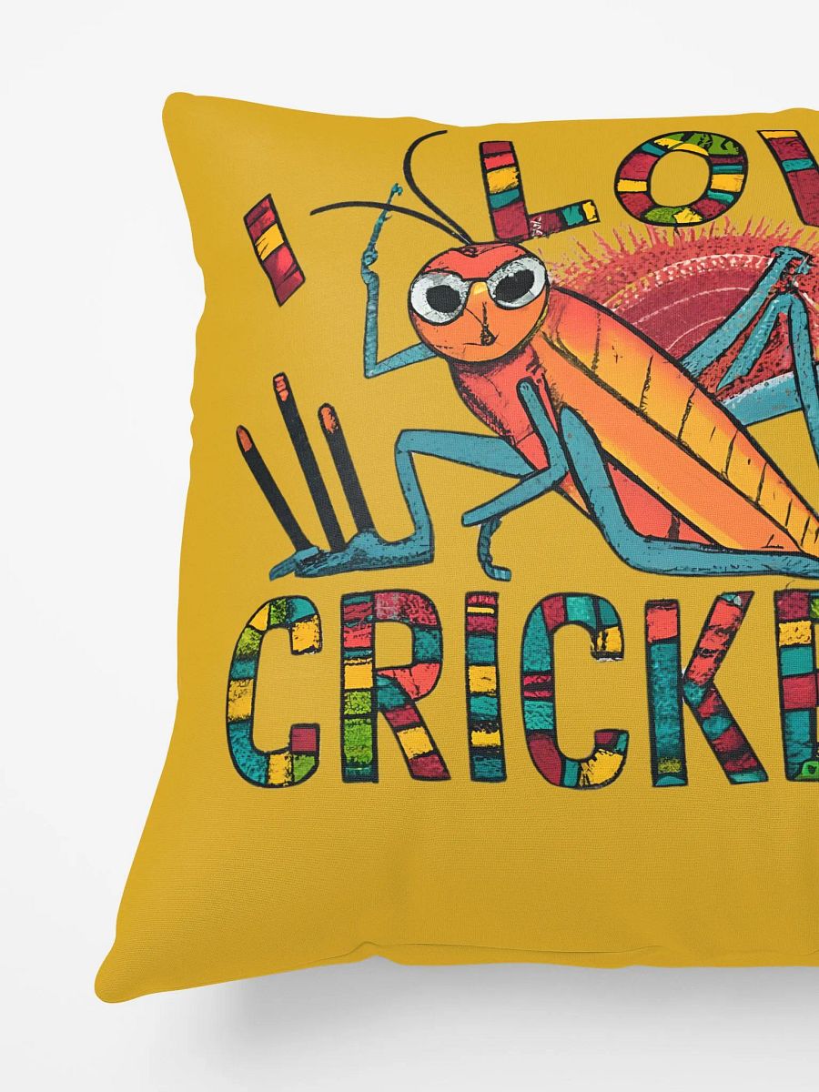 Vibrant I Love Cricket Pillow for Sports Fans product image (5)