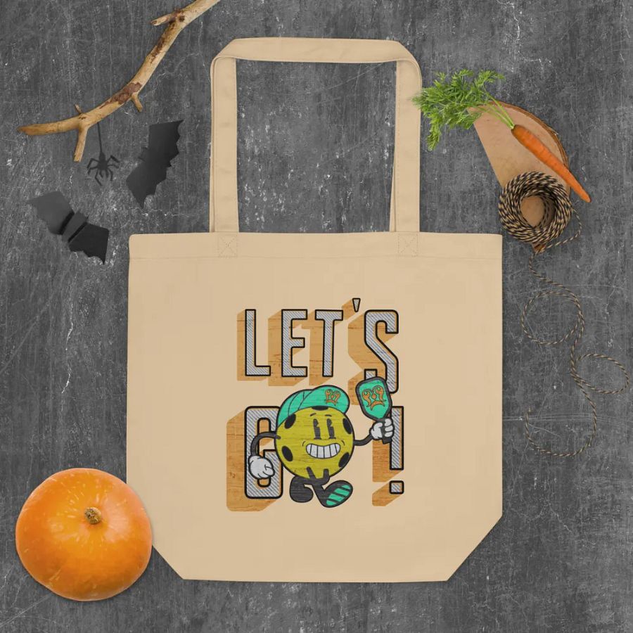 Lets Go Pickleball Mascot Eco-Friendly Tote Bag for Go-Getters product image (4)