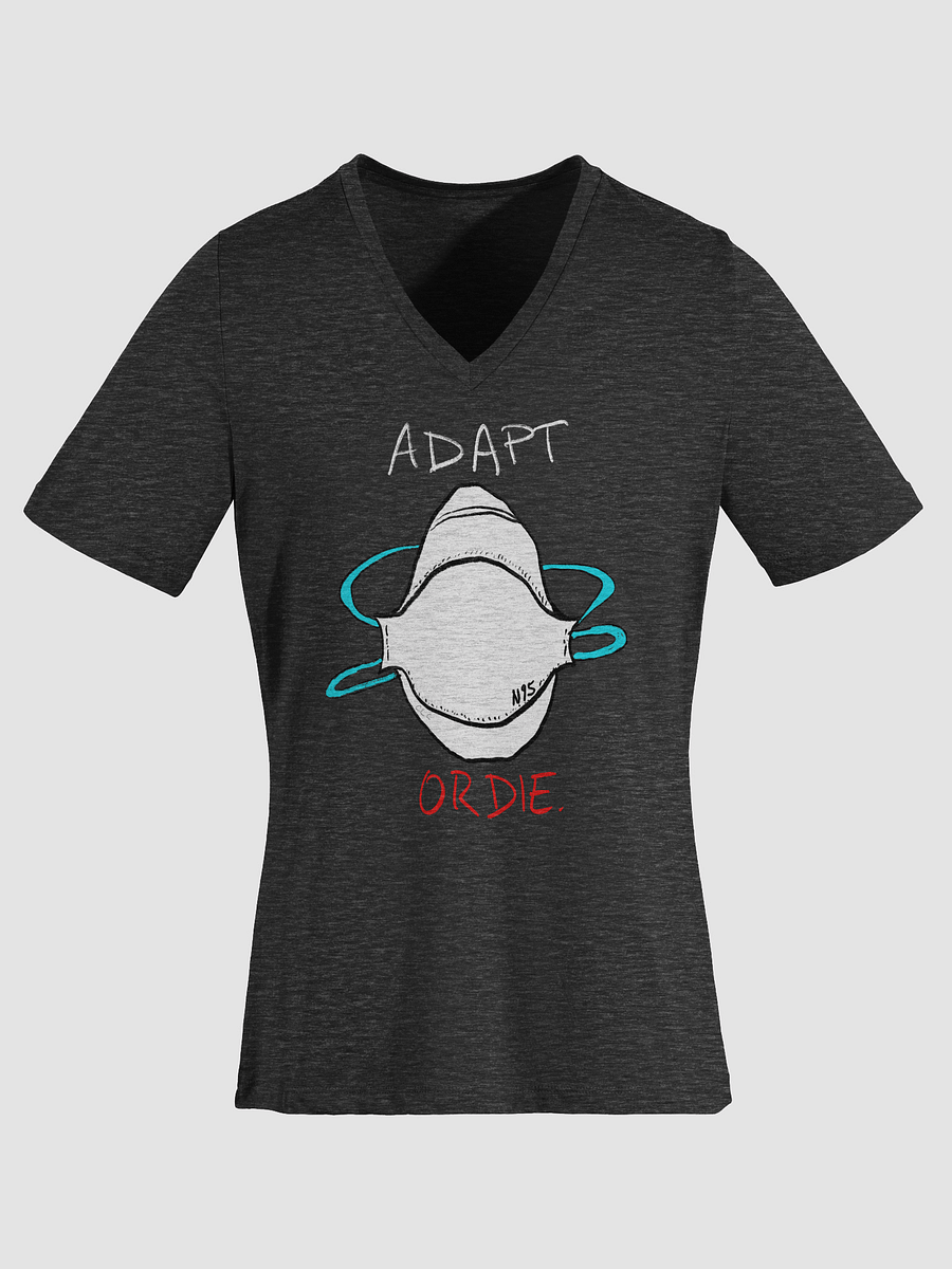 Adapt Or Die Relaxed V-Neck Tee product image (13)