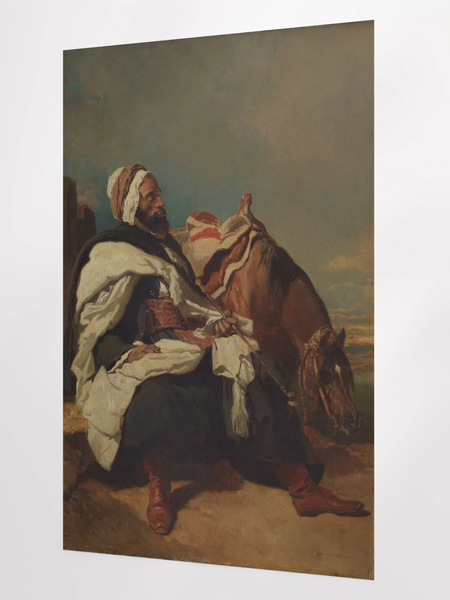 Digital copy Seated Arab Man with Horse By Alfred Dedreux French possibly ca. 1850–58/Enhanced Matte Paper Poster (in) by Allcolor product image (2)
