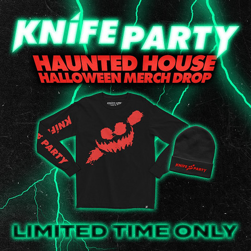 Happy Halloween! 👻 Get our spooky Haunted House Long Sleeve Tee and Beanie before they're gone 🔪