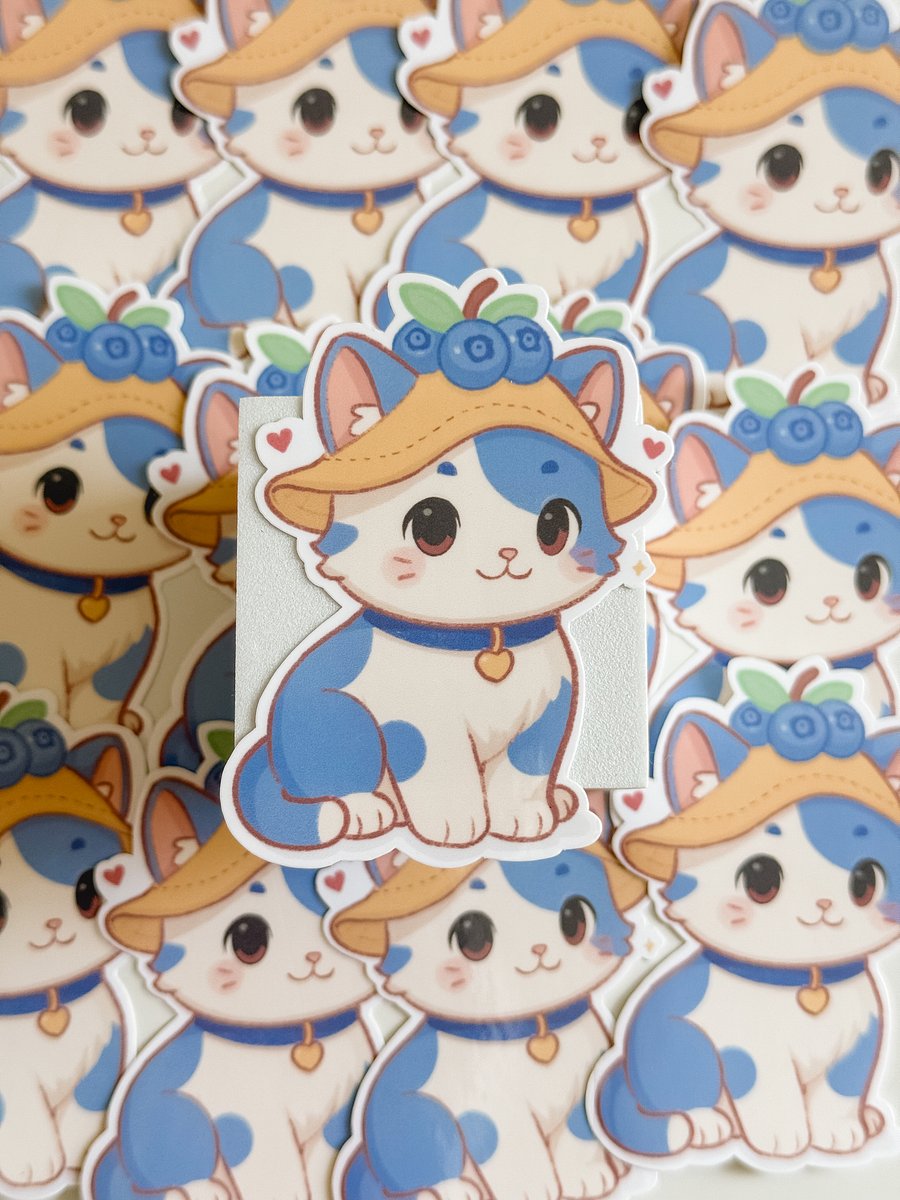 Blueberry Cat Sticker product image (1)