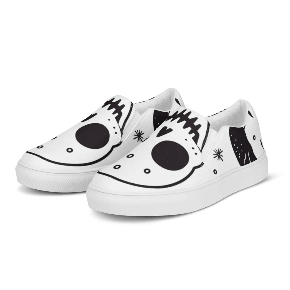 Men's Slip-On Canvas Shoes with Large Skull Design 💀 product image (5)