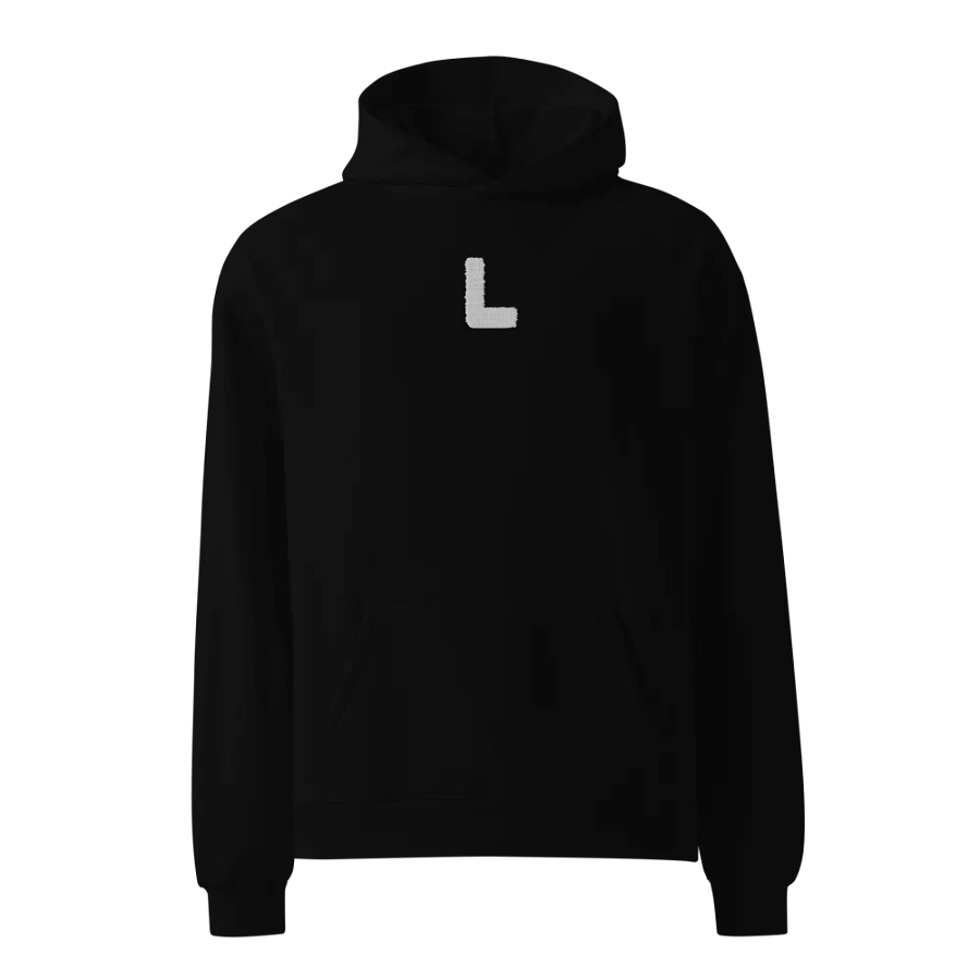 Initial Letter Of Name "L" is Embroidered Unisex Oversized Hoodie product image (1)