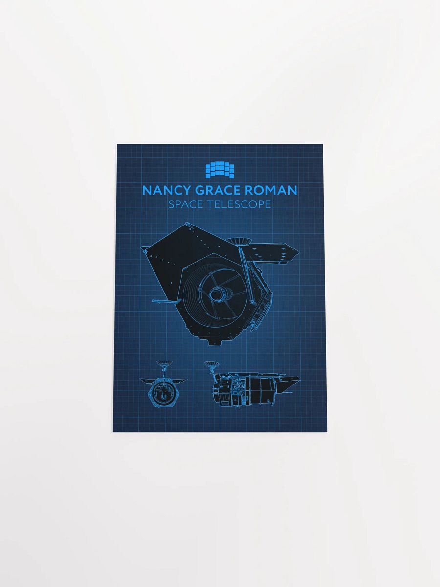 Nancy Grace Roman Telescope Blueprint Poster — NASA NGRST Space Print product image (9)