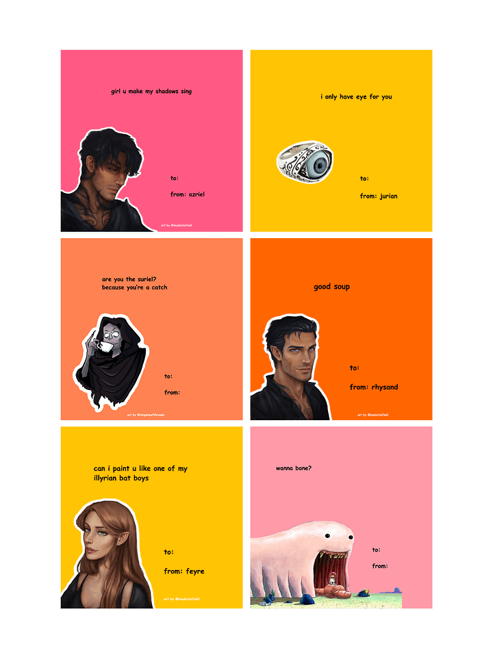 ACOTAR Valentines (digital download) product image (1)