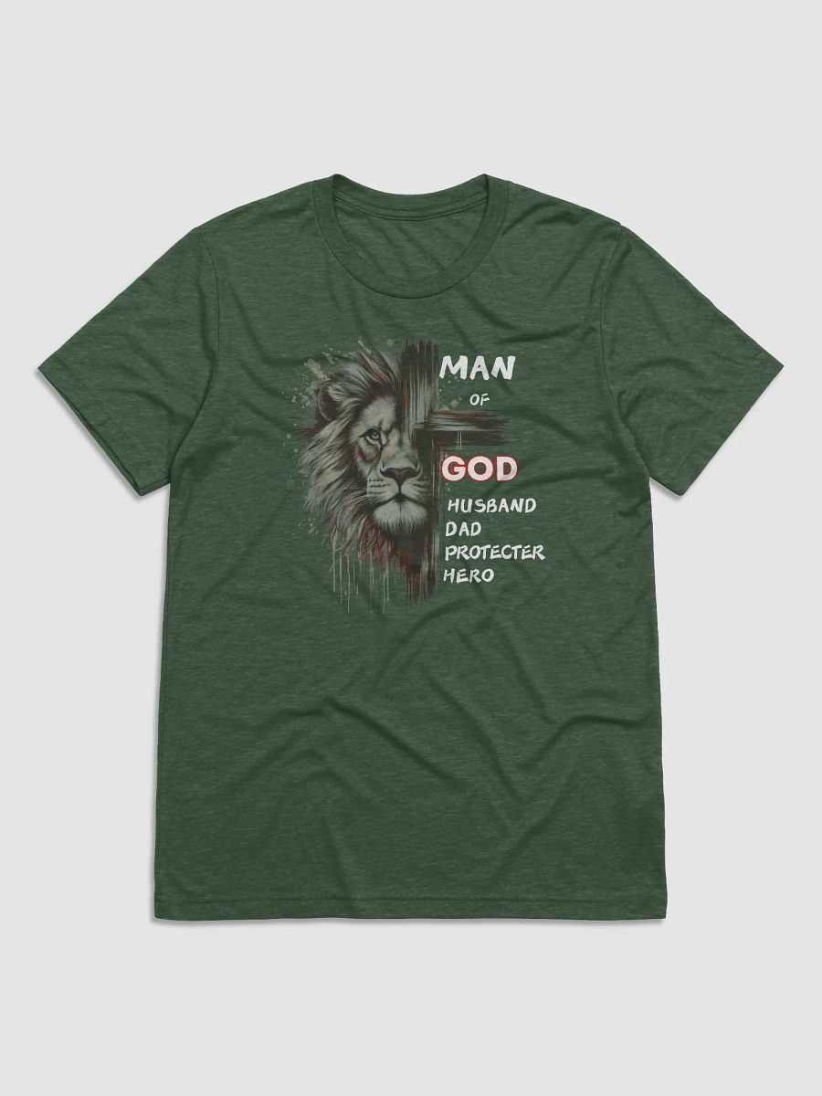 Man of God Lion Cross Father's Day Gift | Husband Dad Protector Hero product image (7)
