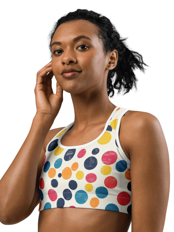Polka Dot Illusion Vintage Retro Sports Bra product image (1)