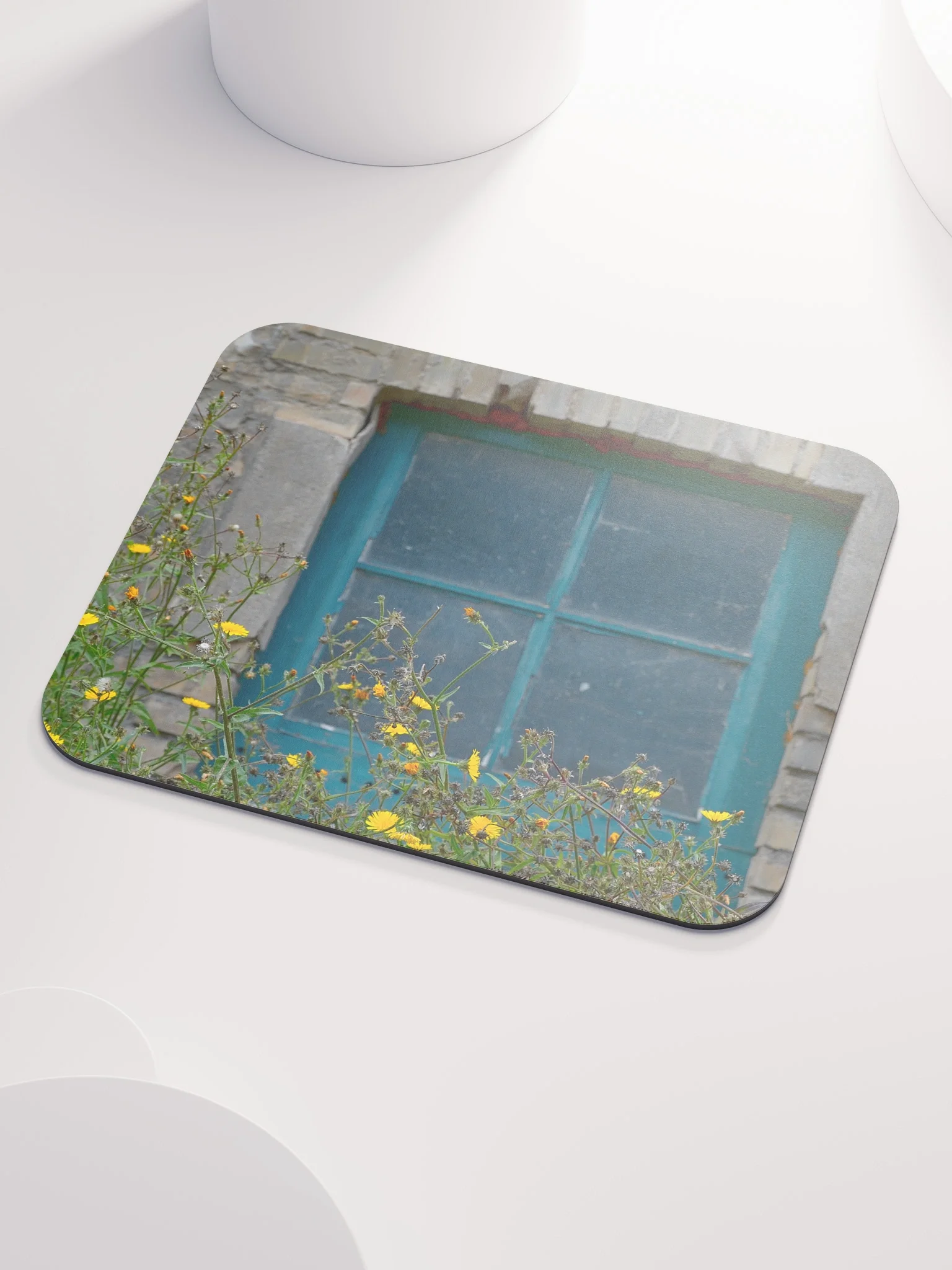 Mauspad - Vintage Fenster mit Wildblumen product image (3)
