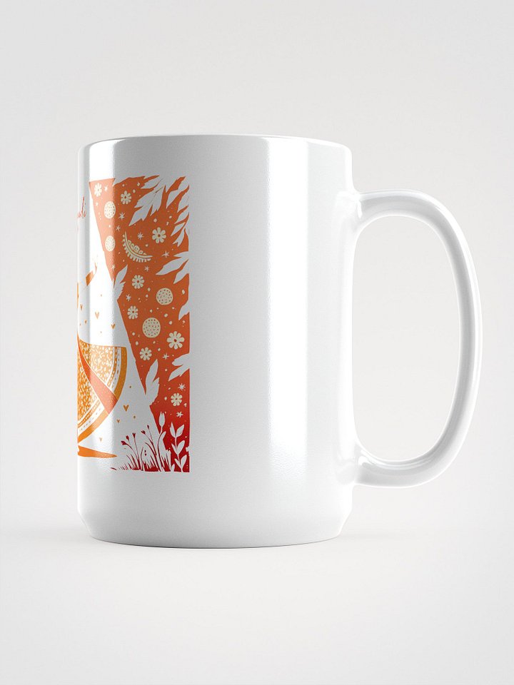 Elegant Kuchipudi Performance | Orange-Hued Art Glossy Mug Print product image (1)