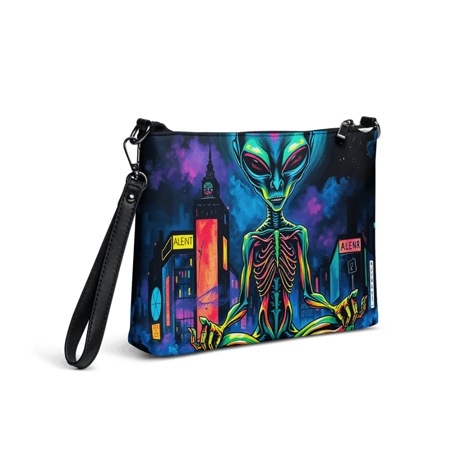 premium faux leather Galactic Meditation All-Over Crossbody Bag product image (5)