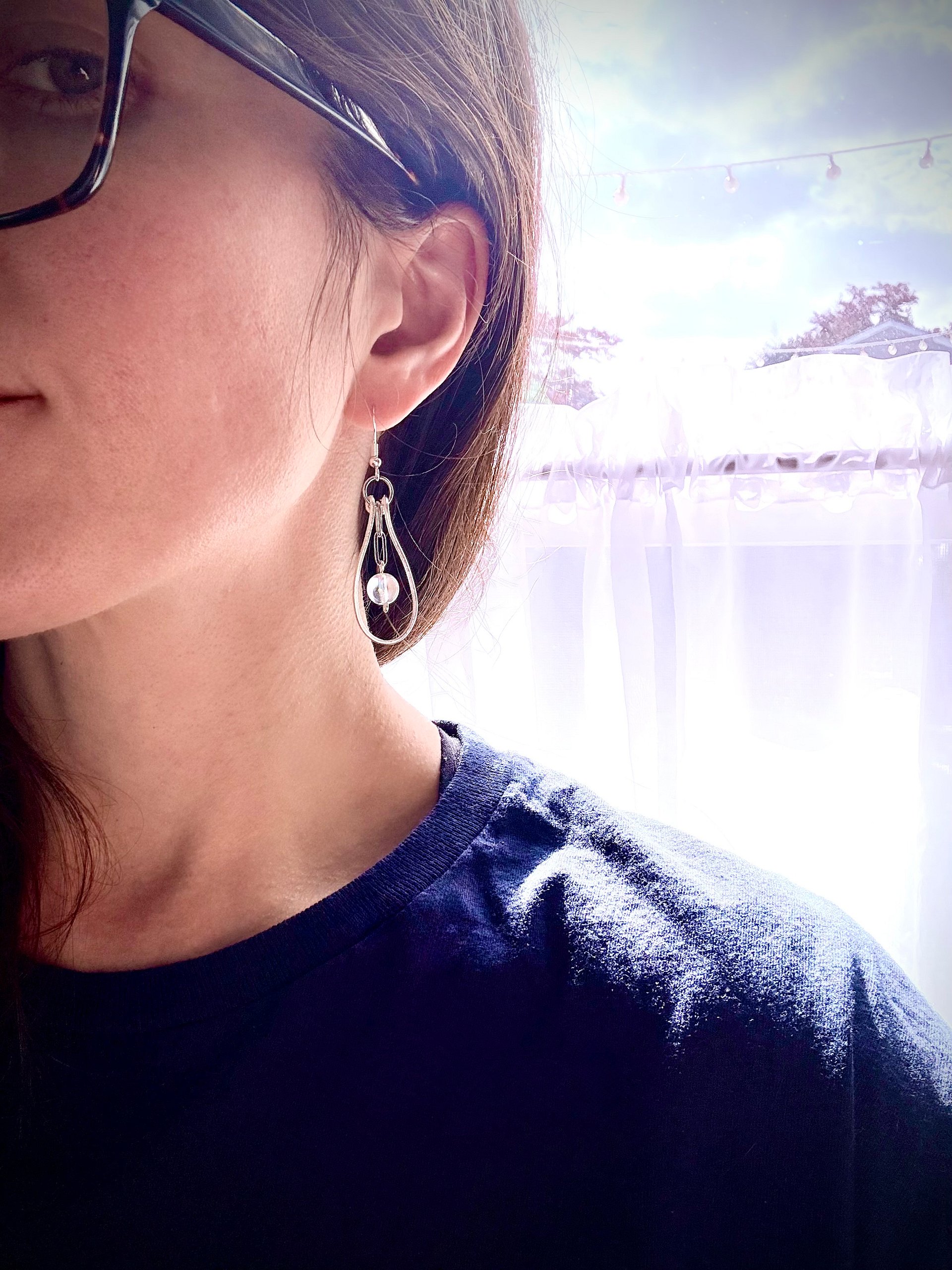 MFD-00261 | Moonlit Cascade Earrings | Sterling Silver Hooks | Handmade Jewelry by Monique Faella Designs™ product image (3)