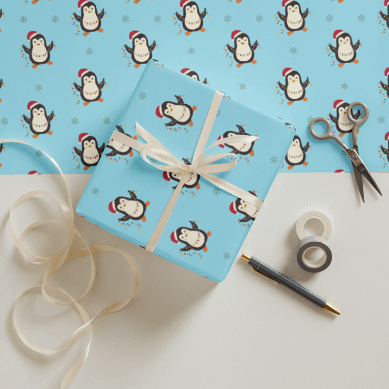 Penguin Party Wrapping Paper Set product image (1)