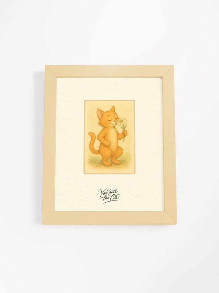 Vaikauri the Cat - Framed Matte Artprint product image (1)