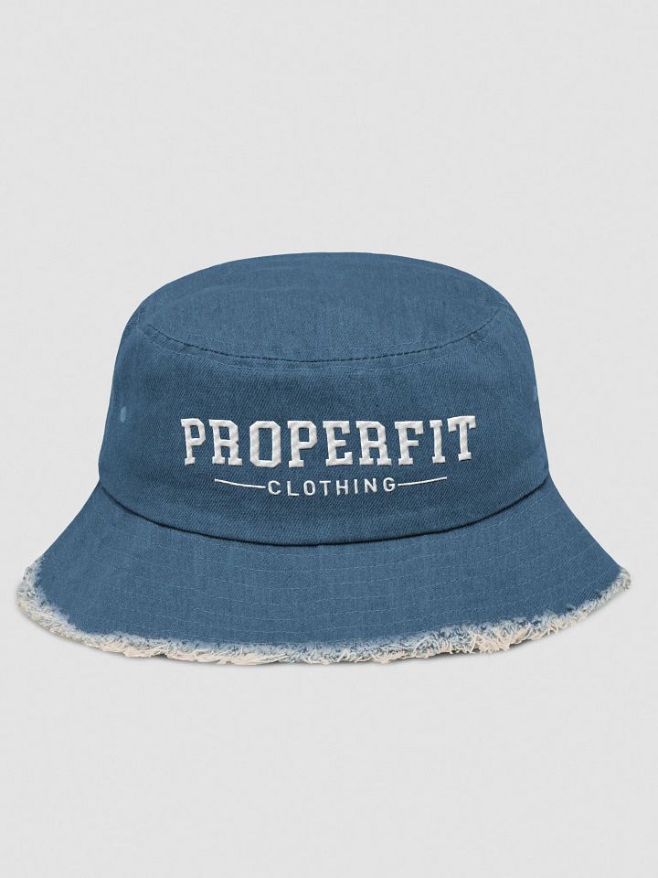 Barcode Chic Distressed Denim Bucket Hat product image (2)