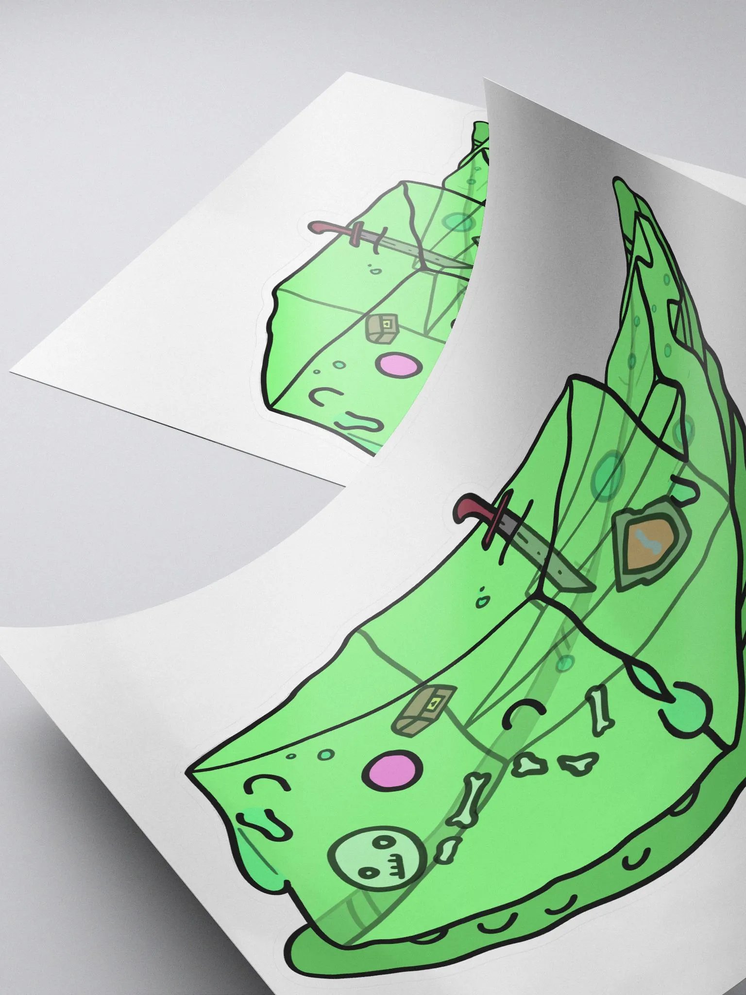 RPG Worm - Gelatinous Slime - Kiss Cut Sticker product image (4)