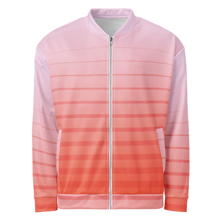 Customizable Pink Gradient Bomber Jacket product image (2)