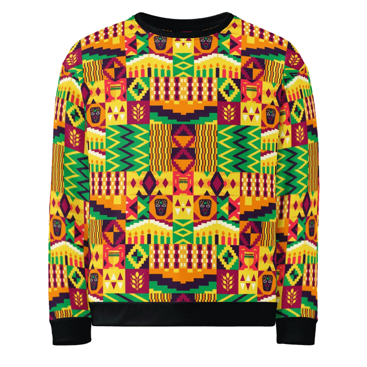 Hand-Drawn Flat Kwanzaa Pattern Design Unisex Sweatshirt product image (1)