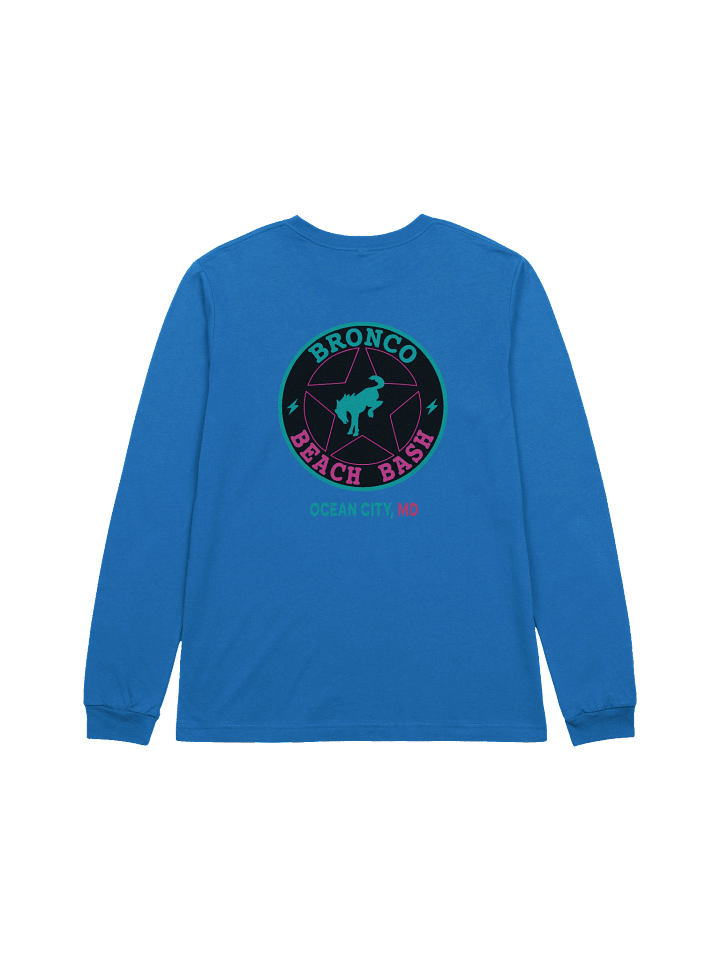 2025 Bronco Beach Bash Ocean City / Destination Bigfoot Bronco Collab Rearview Long Sleeve Bella+Canvas Supersoft T-Shirt (Multiple Colors Available) product image (26)