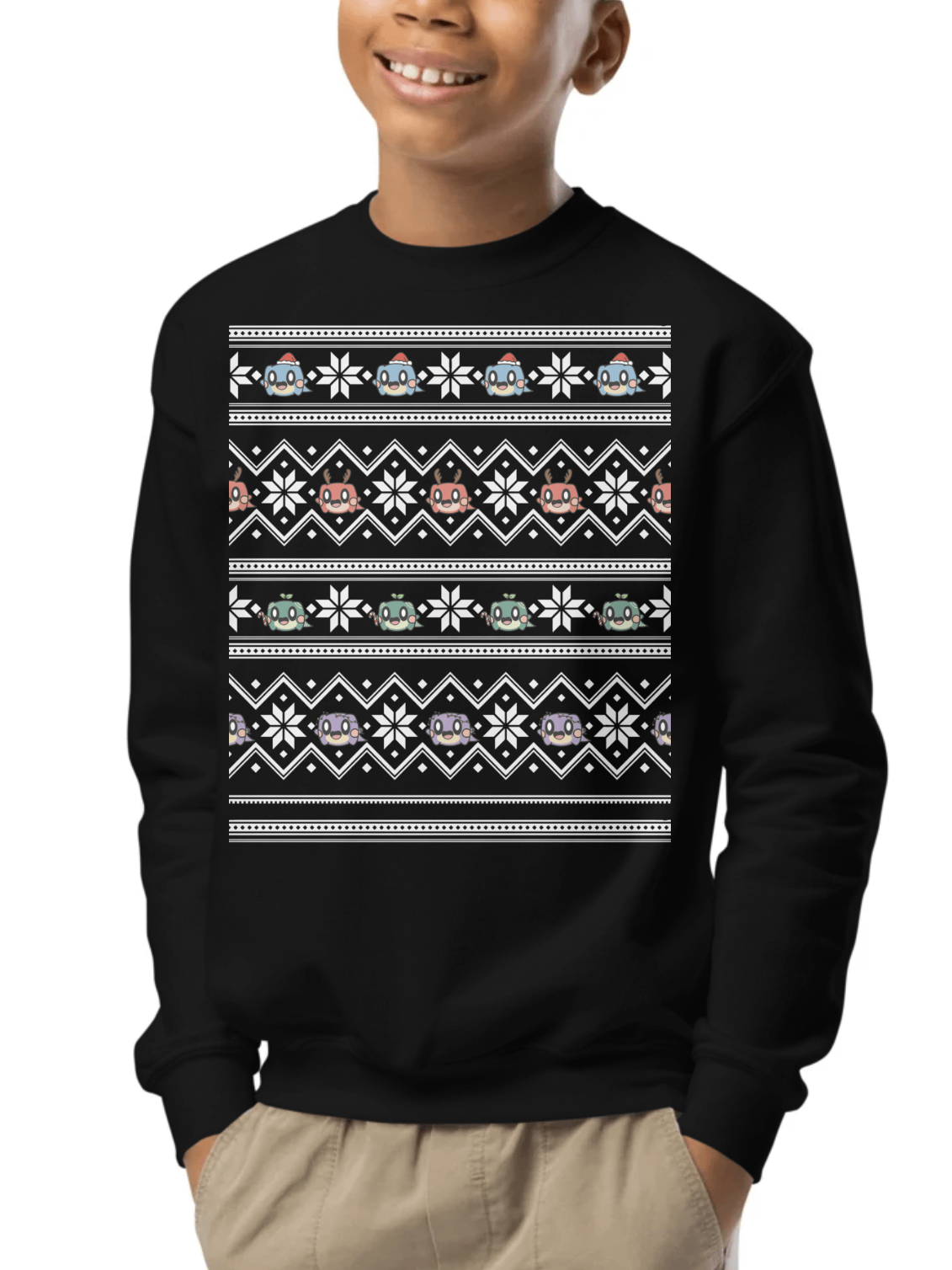 Christmas Sweatshirt for Kids (White Print) product image (1)