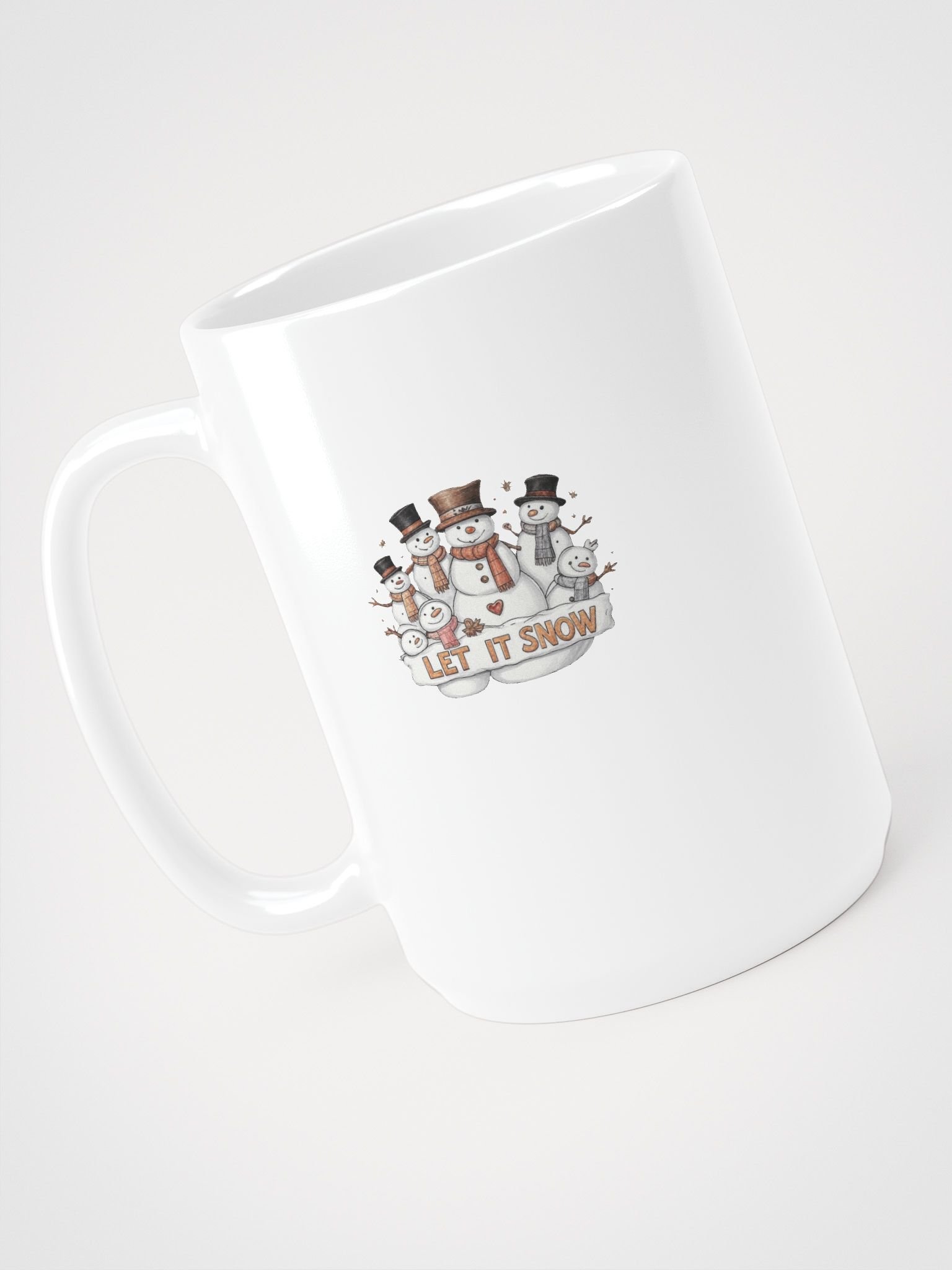 Let It Snow Typography Snowman Mug product image (4)