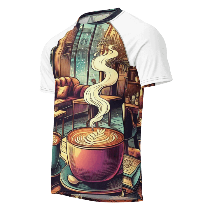 Cityscape Cafe Men's Rash Guard |AI Design product image (1)