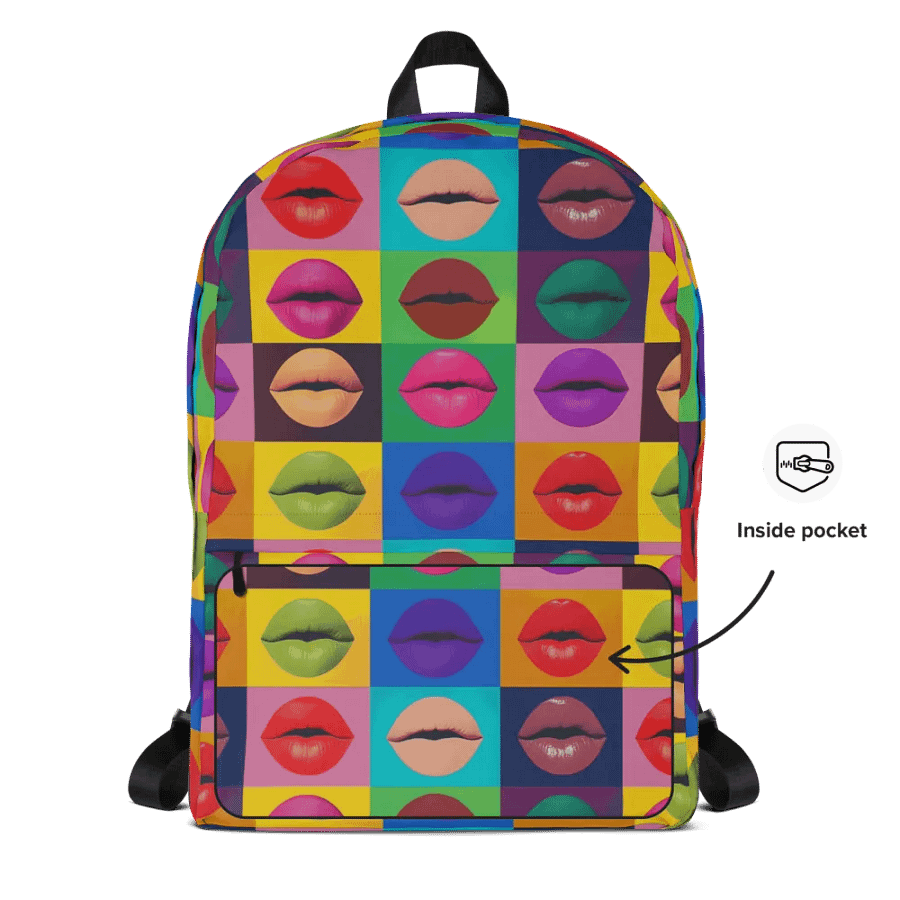 Pop Art Lips All-Over Backpack product image (10)