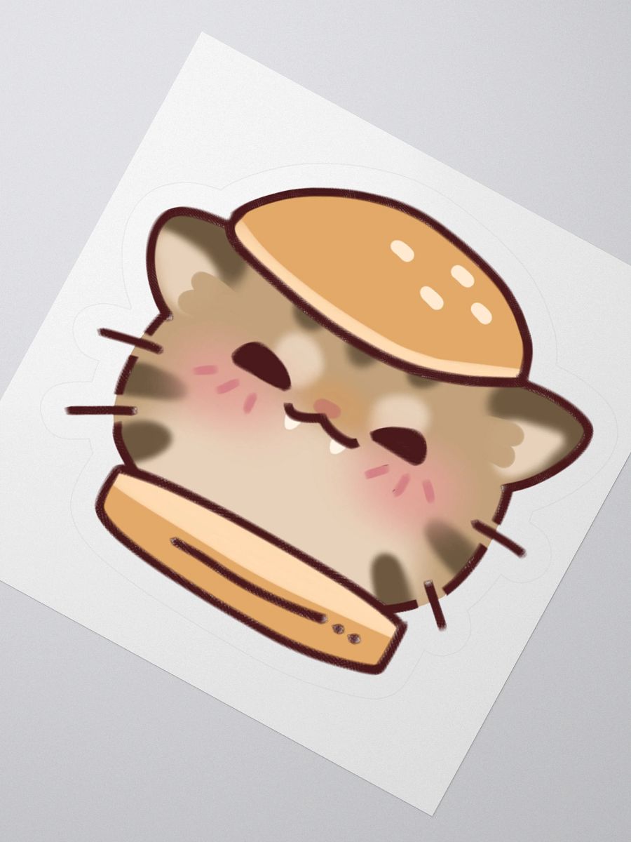 Burger Cat Kiss Cut Sticker product image (2)