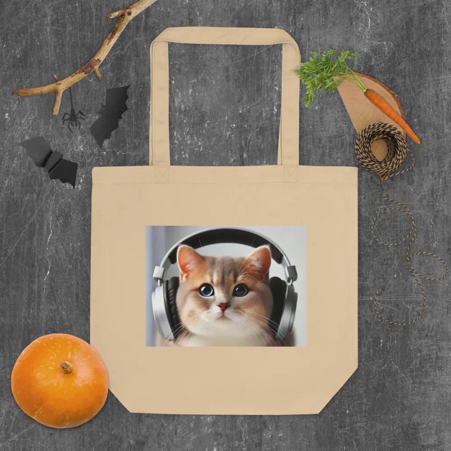Purrfect Groove Cat Tote Bag product image (5)