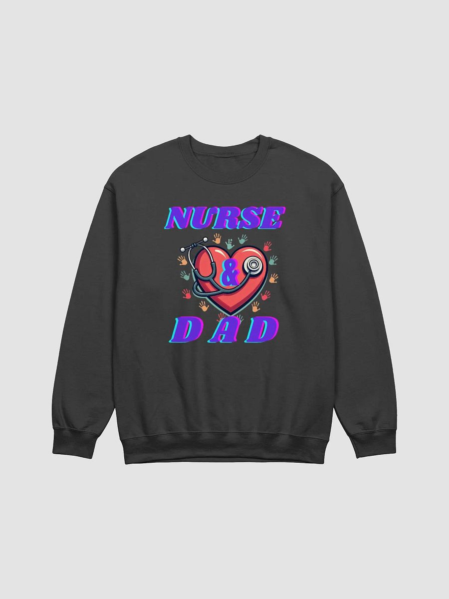 Nurse & Dad Heartbeat Crewneck Sweatshirt product image (10)