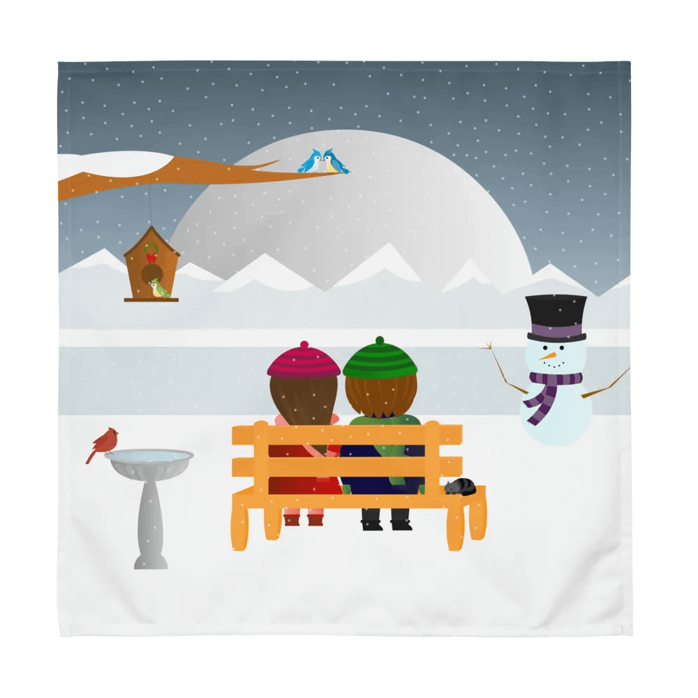 Set of 4 cloth napkin - Christmas at the lake product image (1)