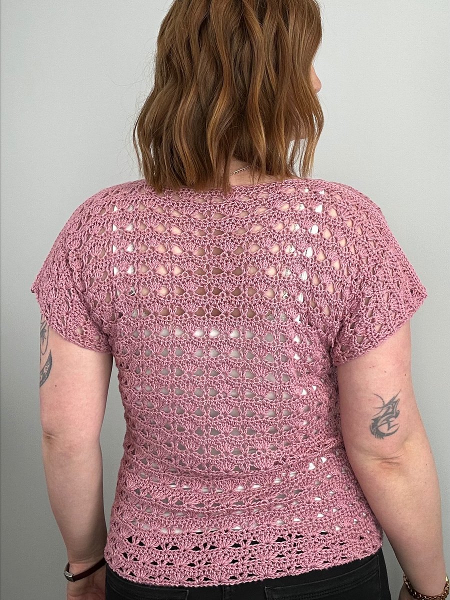 Ruby Lace Crochet T-shirt /crochet summer top/ product image (10)