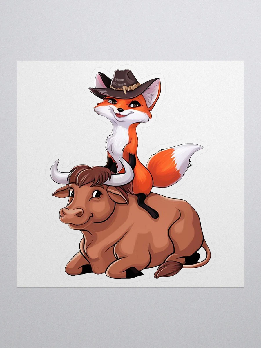 Little Vixen Bull Rider vinyl sticker product image (1)