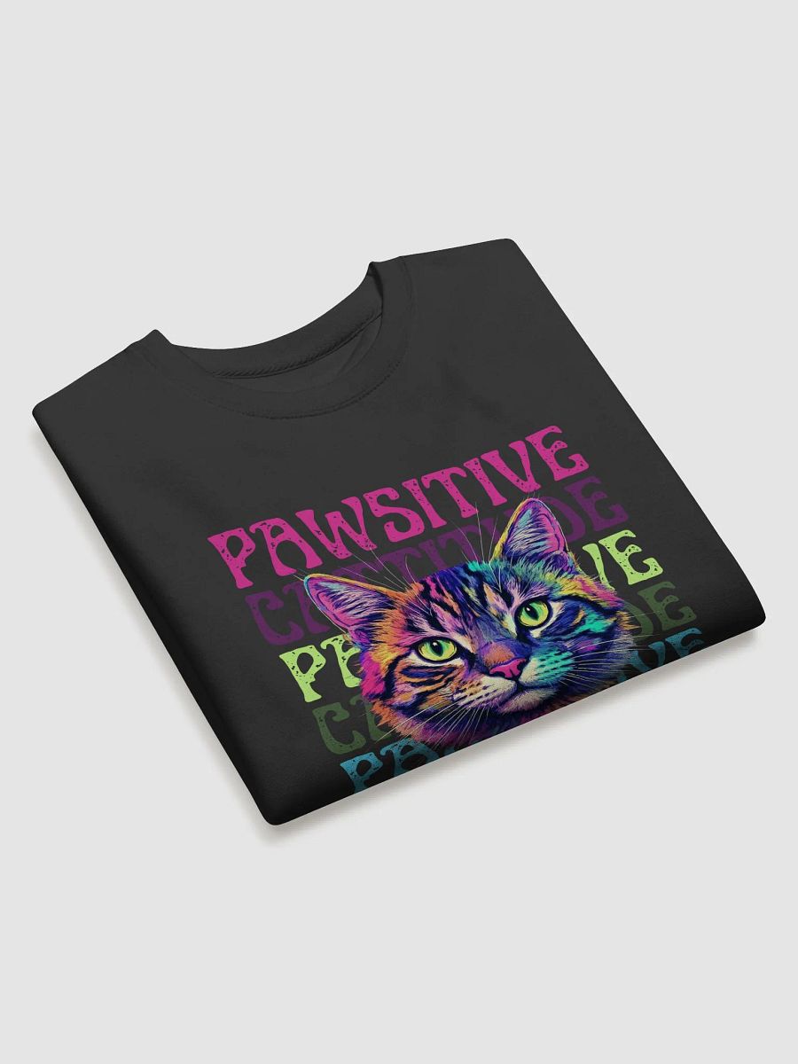 Pawsitive Cattitude Front Cat Graphic Sweatshirt product image (3)