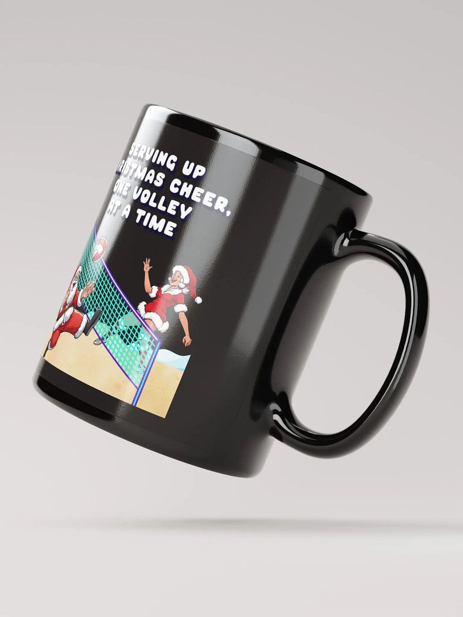 Serving Up Christmas Cheer, One Volley At A Time Black Mug product image (3)