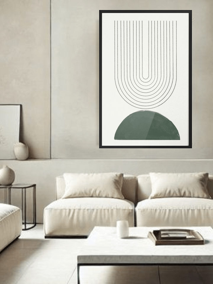 Curved Lines Matte Poster | Modern Abstract Wall Art product image (1)