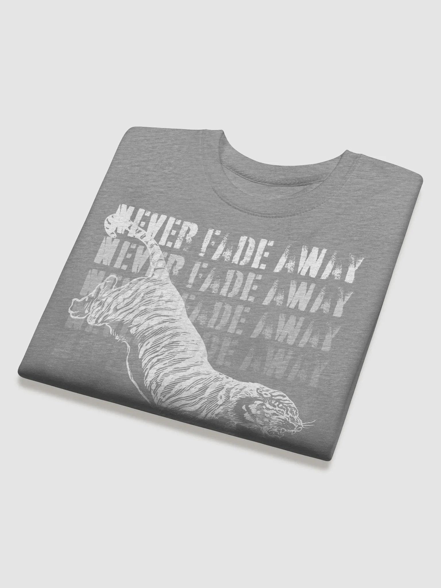 Never Fade Away Leaping Tiger Motivational Sweatshirt product image (33)